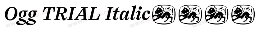 Ogg TRIAL Italic字体转换
